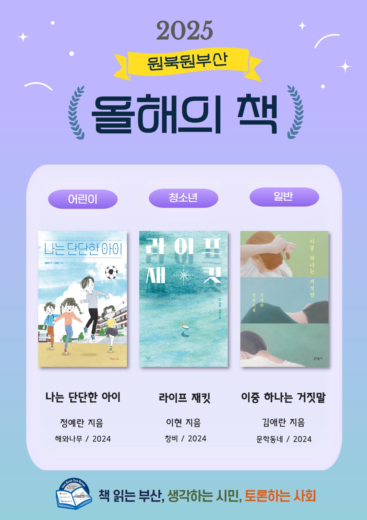 2025년 원북원부산 올해의 책 선정 알림